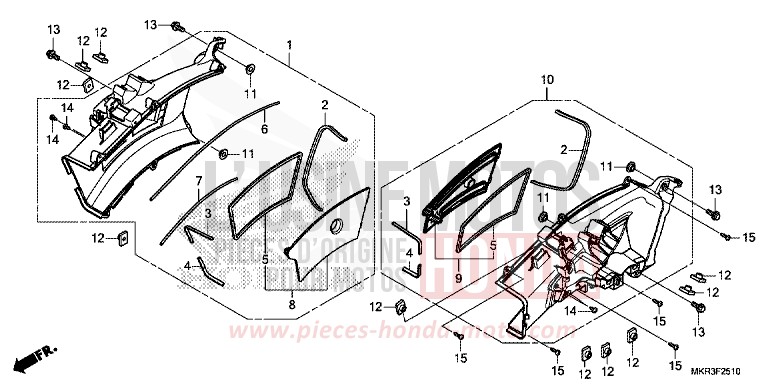 CONDUITE D'ADMISSION AIR von CBR1000RR SP SP1 SP2 MAT PEARL MORION BLACK (NHC33) von 2022